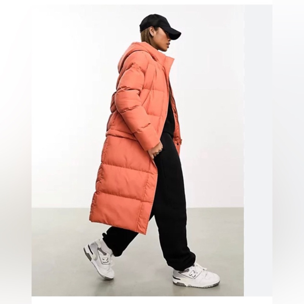 NWT • ASOS Threadbare • NEW Longline Puffer Coat Belt Maxi Coat - Picture 2 of 16